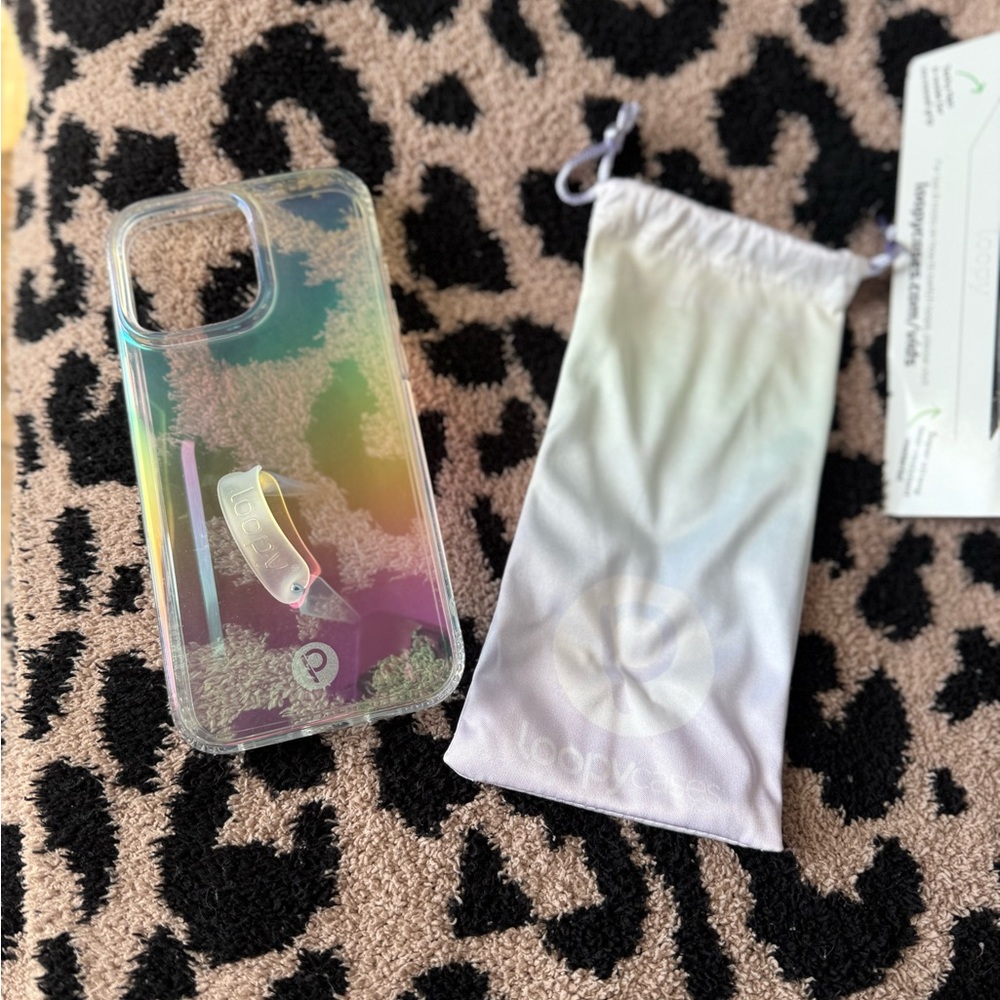 16 Pro Max Iridescent Loopy Phone Case with Modern Design